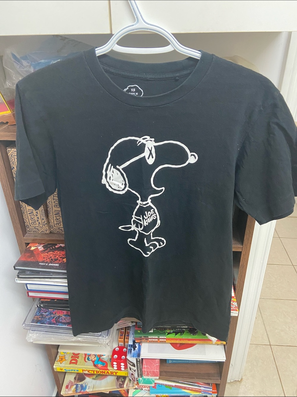 KAWS x Peanuts x Uniqlo 'Joe KAWS' Graphic Black T-Shirt